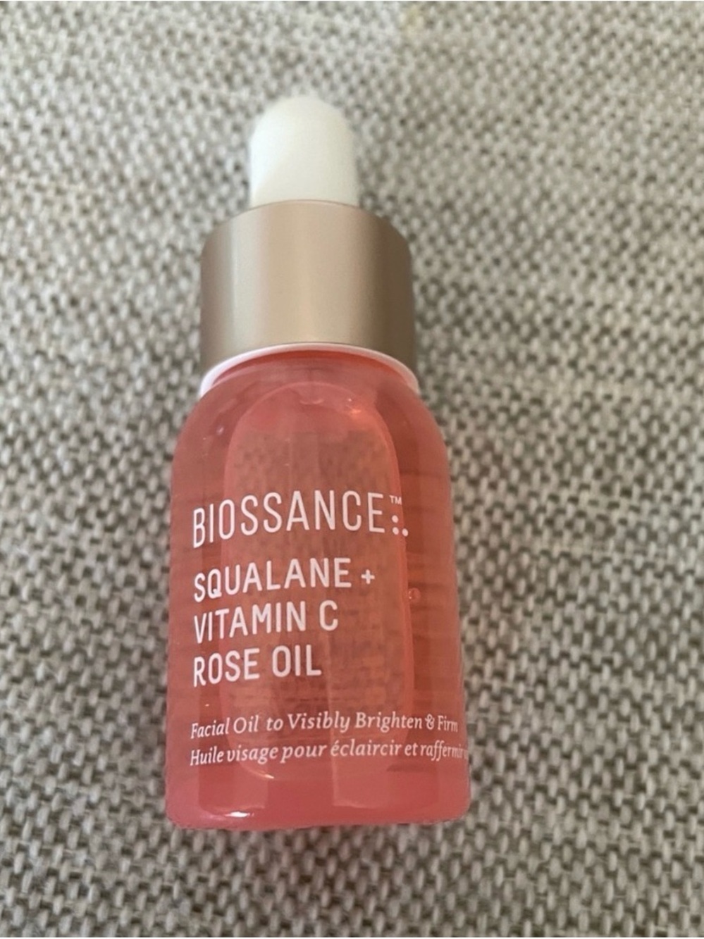 Biossance Pink Rose Facial Oil with Gold Cap